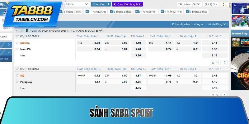 Sảnh SABA Sport